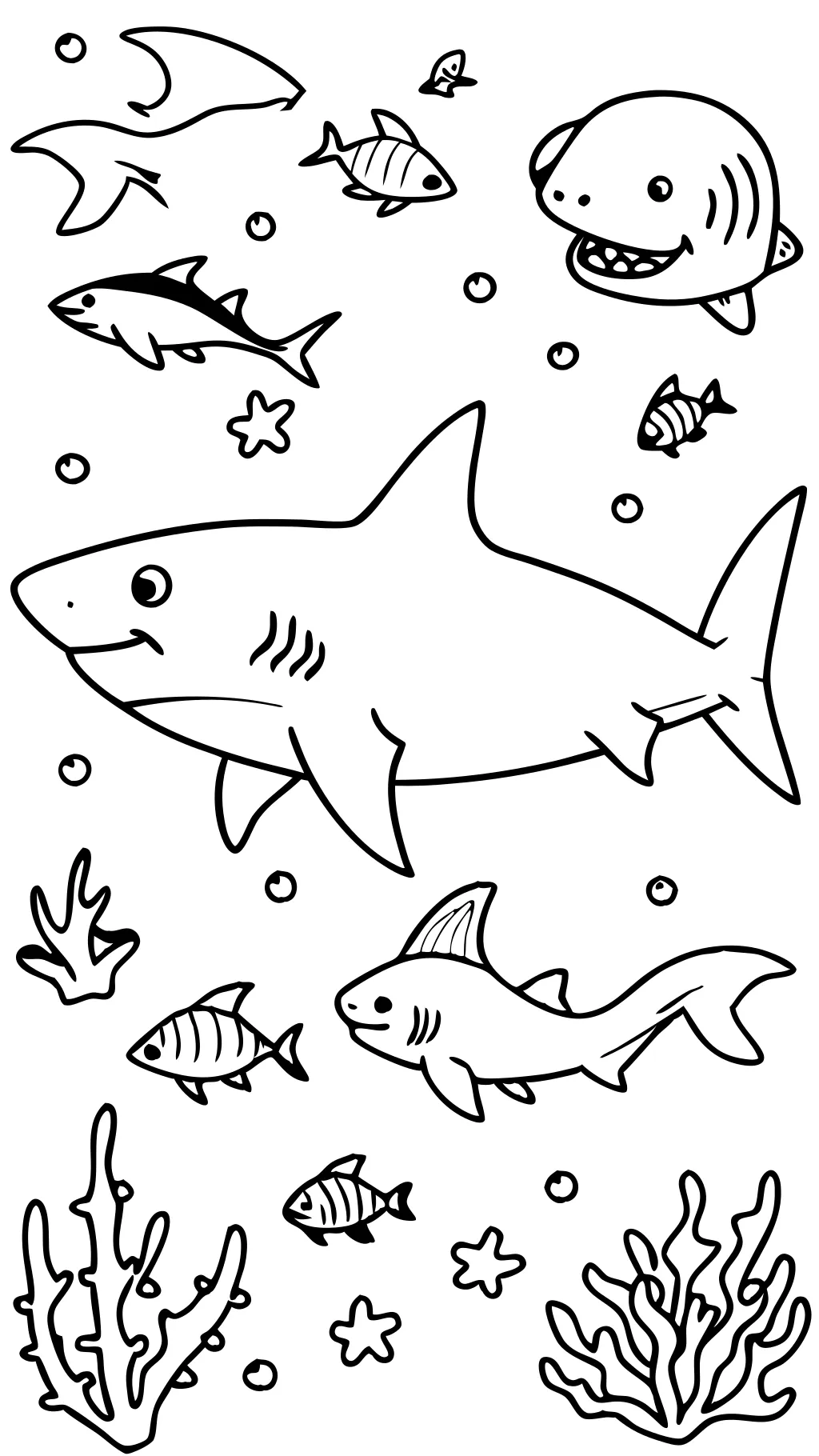 pages de couleurs de requin